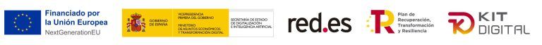 Imagen del faldón del Kit Digital con los logos de todas las instituciones que lo financian.